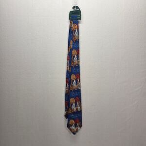 NWT Budweiser 6120 Dad I Love You Man Graphic Neck Tie Blue Multi One Size
